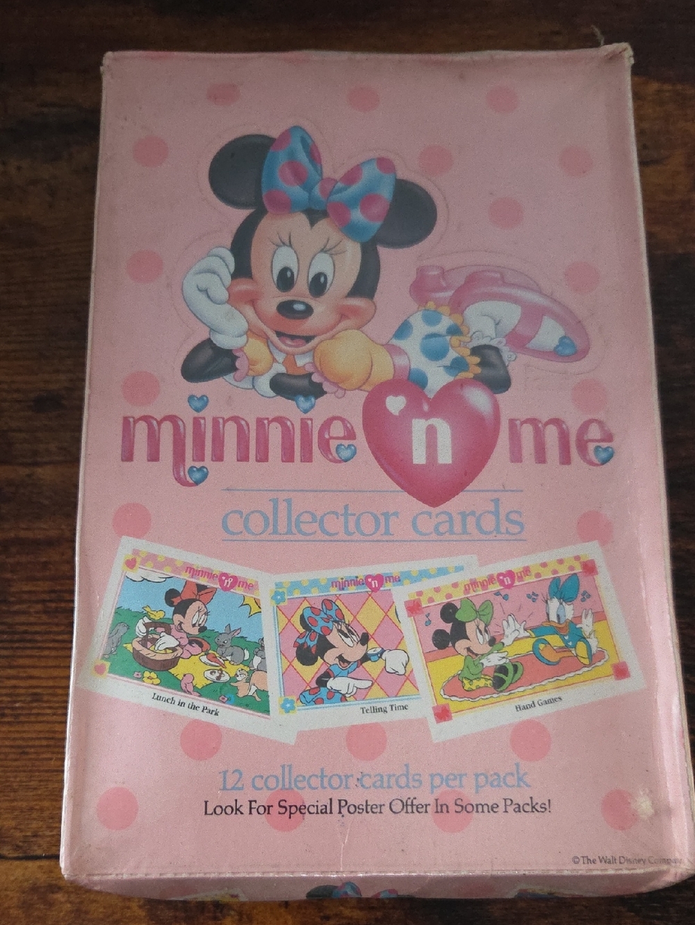 factory-sealed box of vintage 1991 Disney "Minnie 'n Me" collector cards